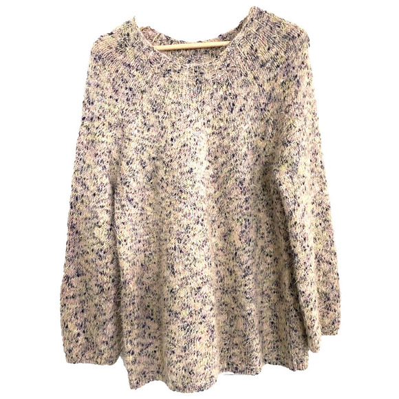 Lou & Grey - oversized thick chunky multi color fuzzy knitted sweater, size Med - Picture 1 of 6